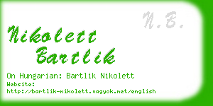 nikolett bartlik business card